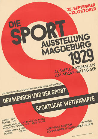 Die Sport-Ausstellung Magdeburg 1929,  Ausstellungshallen am Adolf-Mittag-See