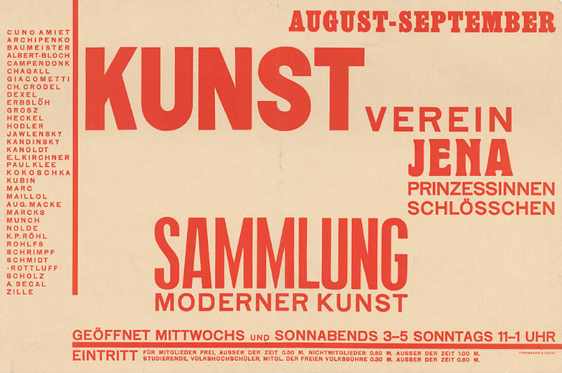 Kunstverein Jena, Prinzessinnen-Schlösschen, Sammlung moderner Kunst