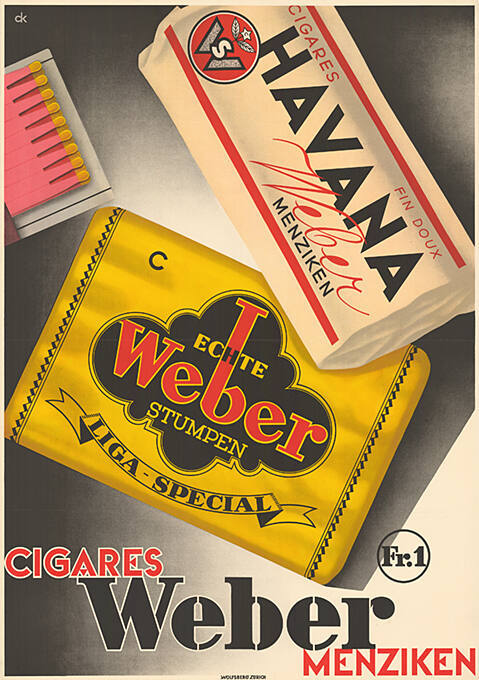 Havana, Weber Stumpen, Cigares Weber, Menziken