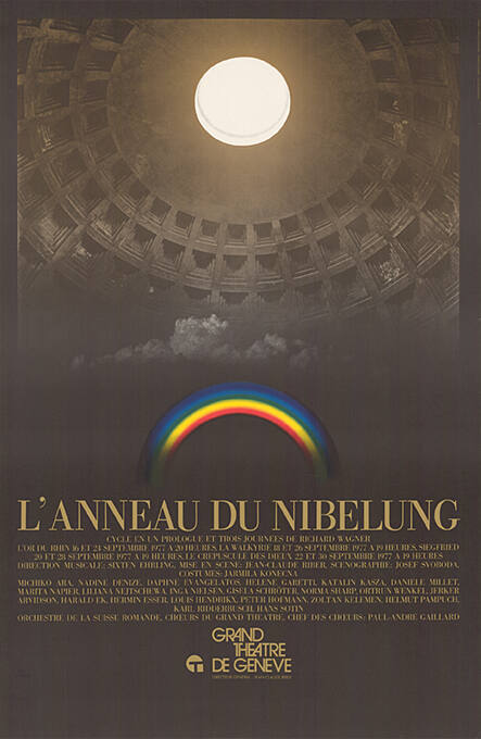 L’anneau du Nibelung (L’or du Rhin), Richard Wagner, Grand Théâtre de Genève