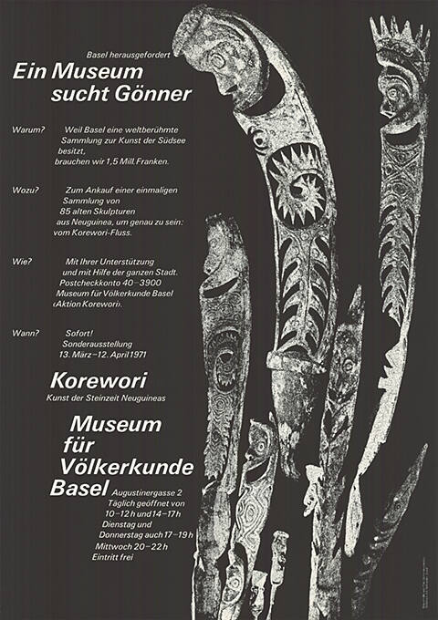 Ein Museum sucht Gönner, Korewori, Museum für Völkerkunde Basel