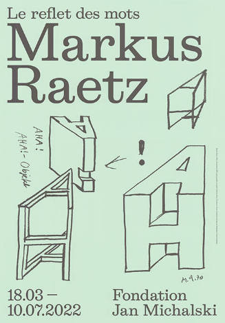 Markus Raetz, Le reflet des mots, Fondation Jan Michalski