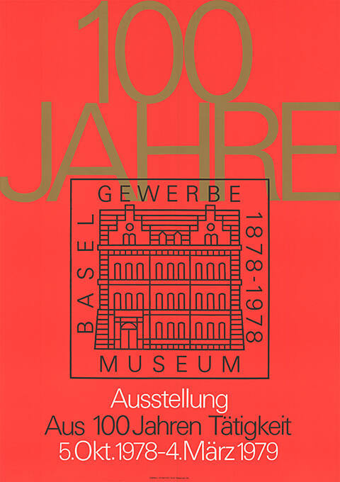 100 Jahre Gewerbemuseum Basel, 1878–1978