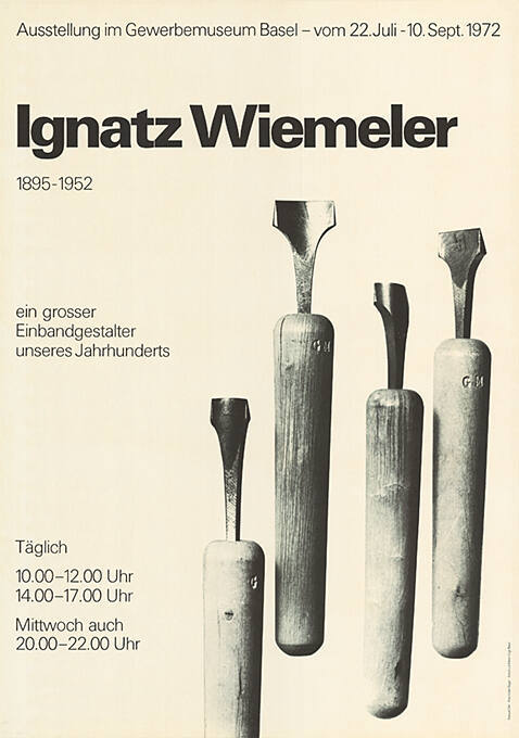 Ignatz Wiemeler, Gewerbemuseum Basel