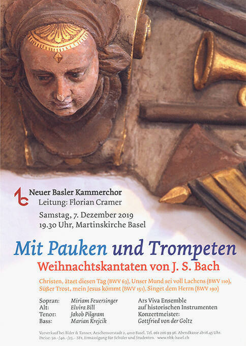 Mit Pauken und Trompeten, Weihnachtskantaten von J.S.Bach, Martinskirche Basel