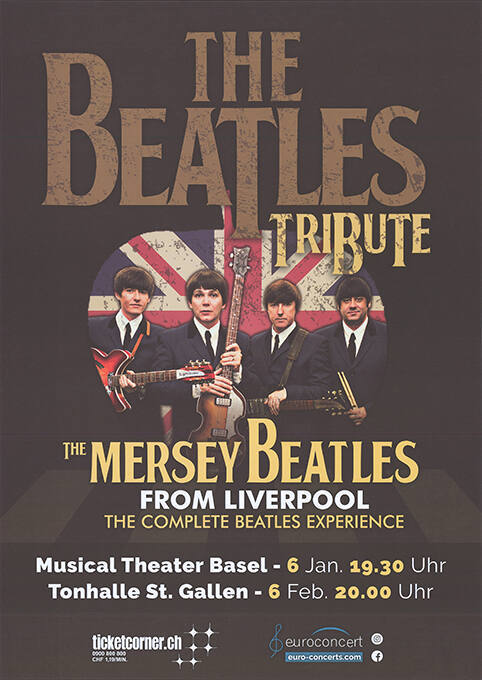 The Beatles Tribute, The Mersey Beatles from Liverpool, Musical Theater Basel, Tonhalle St. Gallen