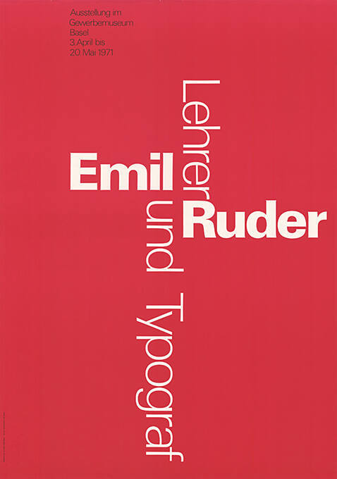 Emil Ruder, Lehrer und Typograf, Gewerbemuseum Basel