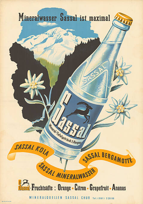 Mineralwasser Sassal ist maximal, Sassal Kola, Sassal Mineralwasser, Sassal Bergamotte