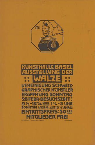Ausstellung der Walze, Vereinigung schweiz. graphischer Künstler, Kunsthalle Basel