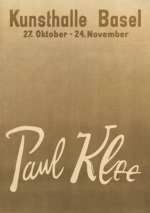 Paul Klee, Kunsthalle Basel