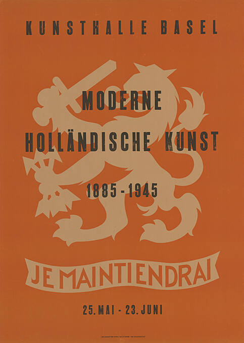 Moderne holländische Kunst 1885–1945, Kunsthalle Basel