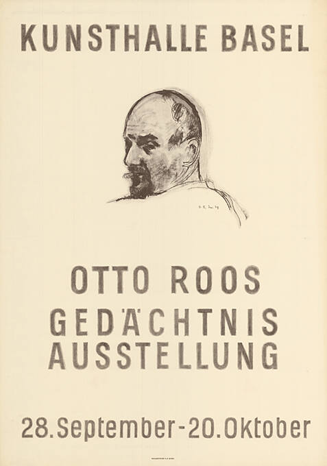 Otto Roos, Gedächtnisausstellung, Kunsthalle Basel