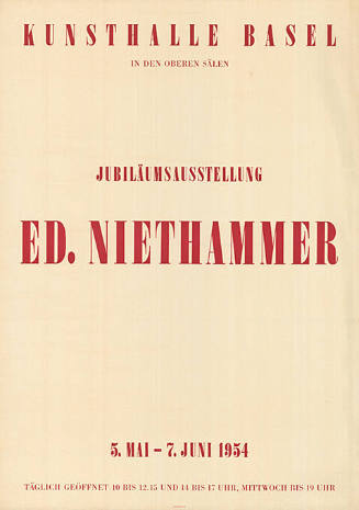 Ed. Niethammer, Kunsthalle Basel