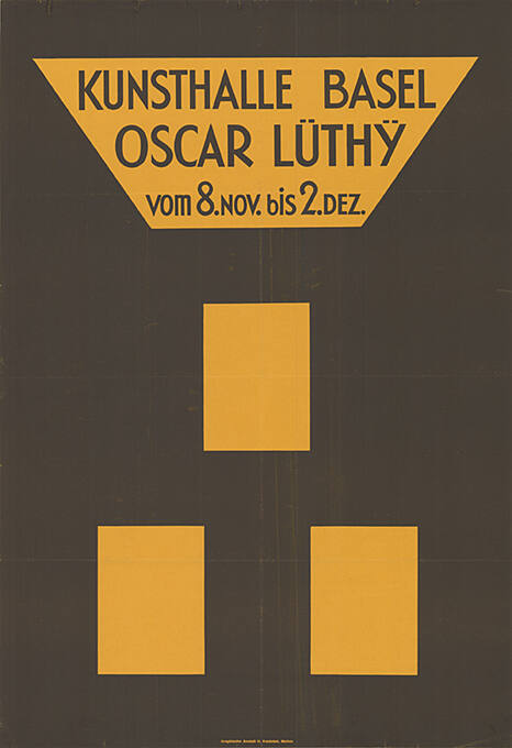 Oscar Lüthy, Kunsthalle Basel