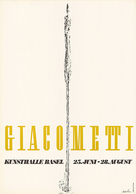 Giacometti, Kunsthalle Basel