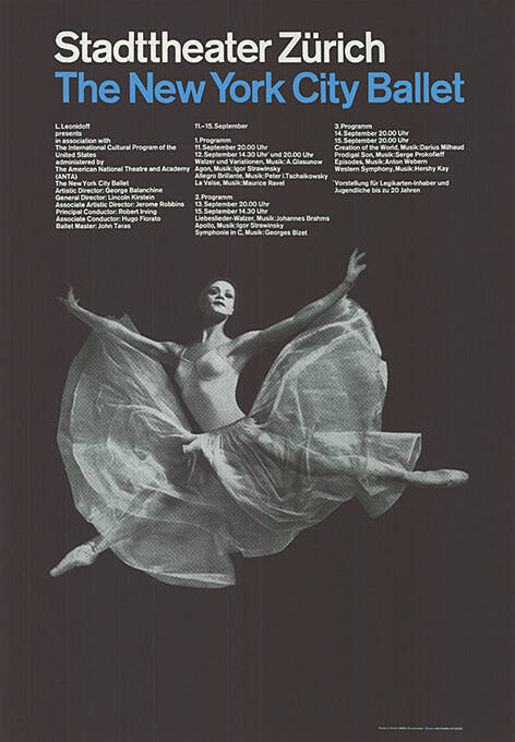 The New York City Ballet, Stadttheater Zürich