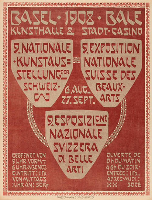 9. Nationale Kunstausstellung der Schweiz, 9. Exposition nationale suisse des beaux-arts, 9. Esposizione nazionale svizzera di belle arti, Basel 1908, Kunsthalle & Stadt-Casino