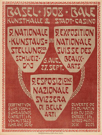 9. Nationale Kunstausstellung der Schweiz, 9. Exposition nationale suisse des beaux-arts, 9. Esposizione nazionale svizzera di belle arti, Basel 1908, Kunsthalle & Stadt-Casino