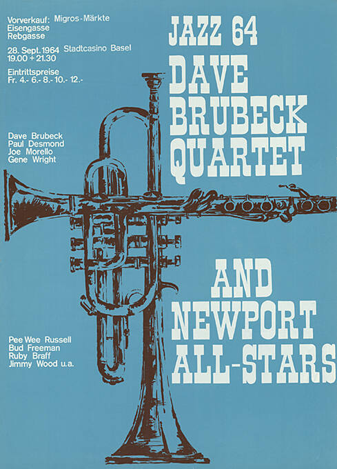 Jazz 64, Dave Brubeck Quartet and Newport All-Stars, Stadtcasino Basel