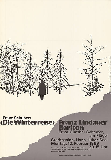 Die Winterreise, Franz Schubert, Franz Lindauer, Bariton, Stadtcasino