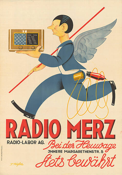 Radio Merz, Radio-Labor AG. Bei der Heuwage, stets bewährt