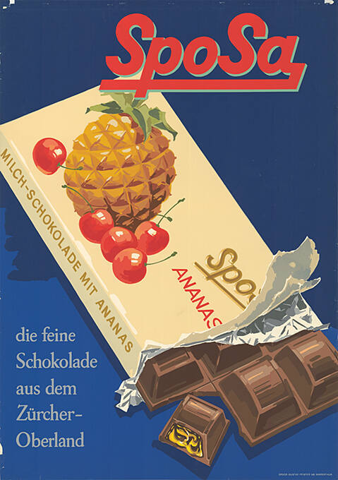 SpoSa  Ananas, die feine Schokolade aus dem Zürcher-Oberland