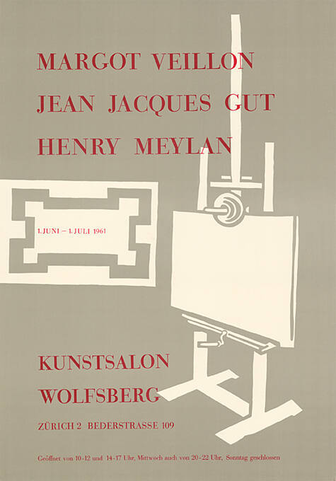 Margot Veillon, Jean Jacques Gut, Henry Meylan, Kunstsalon Wolfsberg