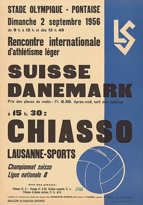 Rencontre internationale d’athlétisme léger, Suisse – Danemark, Chiasso