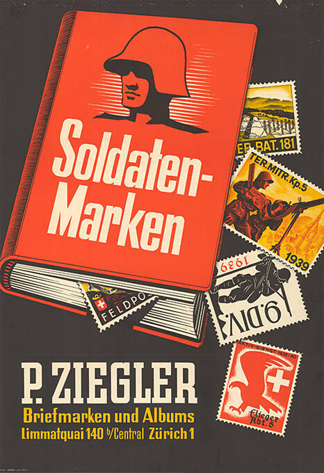 Soldatenmarken, P. Ziegler Zürich: Briefmarken und Albums