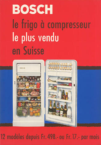 Bosch, le frigo à compresseur, le plus vendu en Suisse