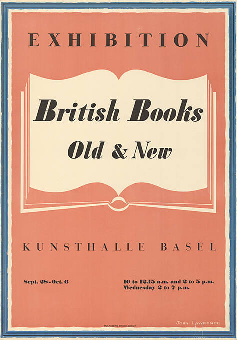 Exhibition, British Books, Old & New, Kunsthalle Basel