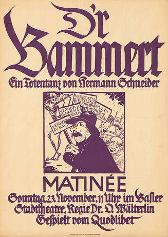 D’r Bammert, Ein Totentanz von Hermann Schneider, Matinée, Basler Stadttheater