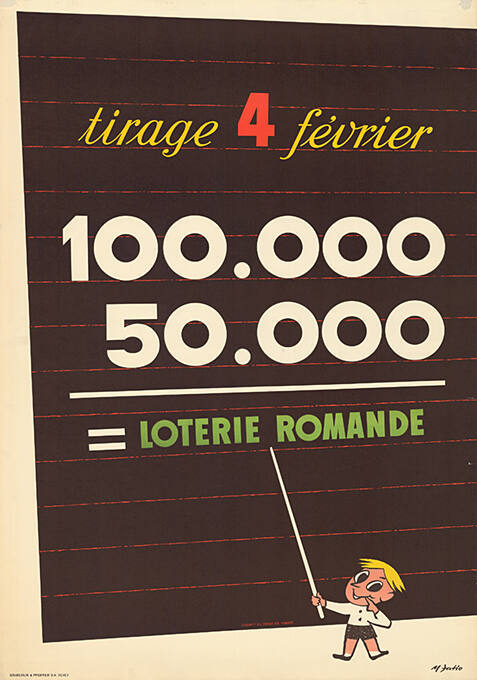 Tirage 4 février, 100.000, 50.000 = Loterie Romande