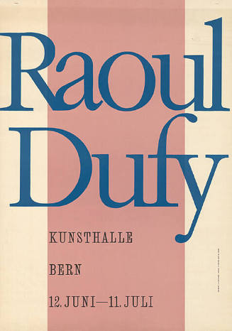 Raoul Dufy, Kunsthalle Bern