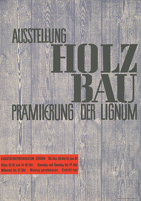 Holzbau, Prämierung der Lignum, Kunstgewerbemuseum Zürich