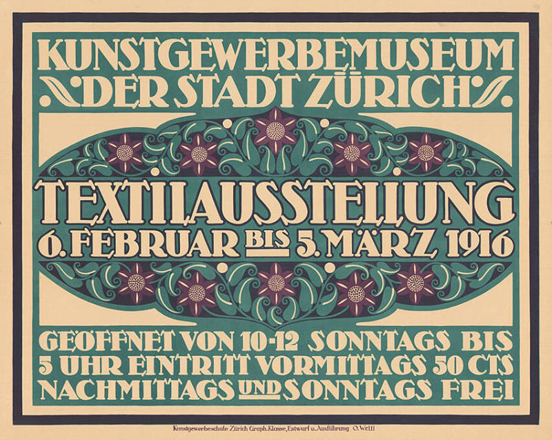 Textilausstellung, Kunstgewerbemuseum der Stadt Zürich