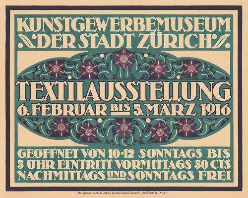 Textilausstellung, Kunstgewerbemuseum der Stadt Zürich