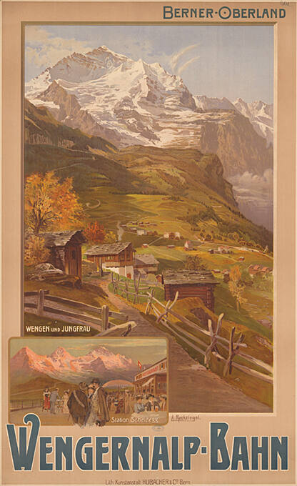 Wengernalp-Bahn, Berner Oberland, Wengen und Jungfrau, Station Scheidegg