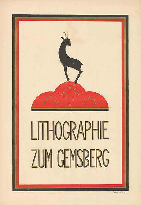 Lithographie zum Gemsberg