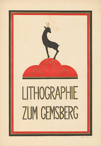 Lithographie zum Gemsberg