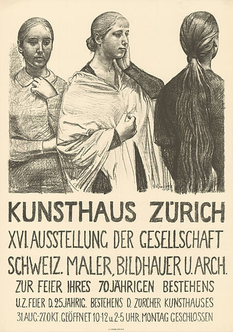 XVI. Ausstellung der Gesellschaft Schweiz. Maler, Bildhauer u. Arch. zur Feier ihres 70jährigen Bestehens, Kunsthaus Zürich