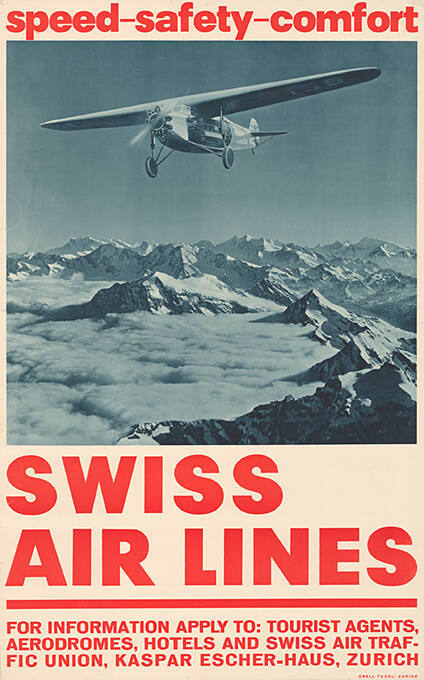 speed-safety-comfort, Swiss Air Lines