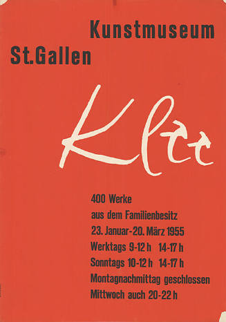 Klee, Kunstmuseum St. Gallen