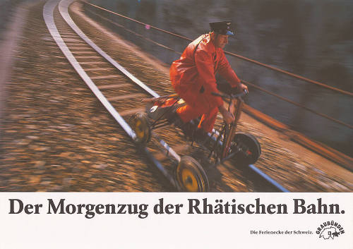 Der Morgenzug der Rhätischen Bahn.