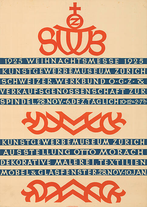 SWB, Weihnachtsmesse 1925, Ausstellung Otto Morach […], Kunstgewerbemuseum Zürich