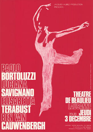 Bortoluzzi, Savignano, Terabust, Cauwenbergh, Théâtre de Beaulieu, Lausanne