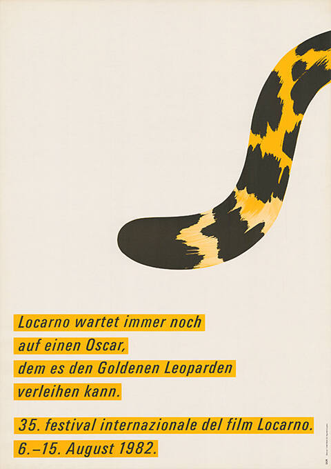 Locarno wartet immer noch auf einen Oscar, dem es den Goldenen Leoparden verleihen kann., 35. festival internazionale del film Locarno.