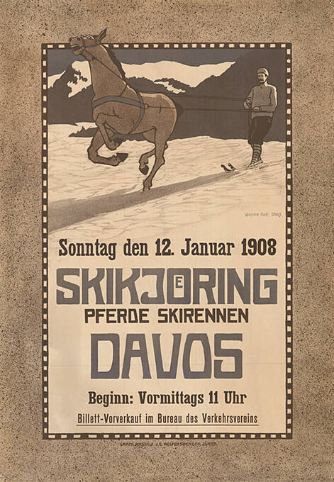 Skikjöring, Pferde Skirennen, Davos