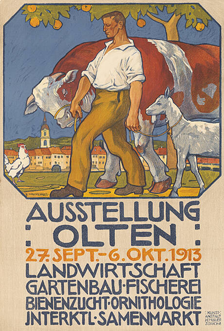 Ausstellung Olten, Landwirtschaft, Gartenbau, Fischerei, Bienenzucht, Ornitologie, Samenmarkt