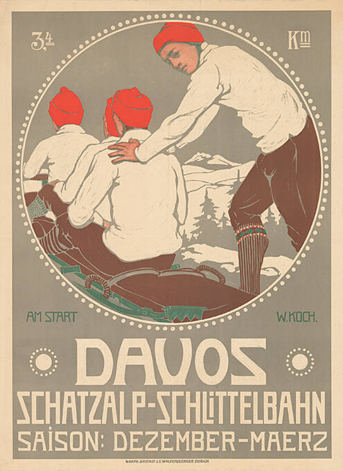 Davos Schatzalp-Schlittelbahn, Saison: Dezember-Maerz